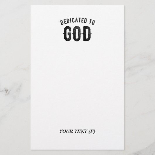 神に捧げるカスタマイズ可能カッコいいな黒い文字 便箋 (正面)