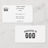 神に捧げるカスタマイズ可能カッコいいな黒い文字 名刺 (正面/裏面)