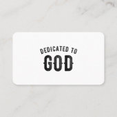 神に捧げるカスタマイズ可能カッコいいな黒い文字 名刺 (裏面)