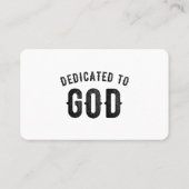 神に捧げるカスタマイズ可能カッコいいな黒い文字 名刺 (裏面)