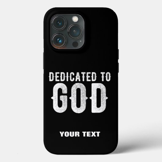 神に捧げるクールなカスタマイズ可能な白いテキスト Case-Mate iPhoneケース (裏面)