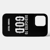 神に捧げるクールなカスタマイズ可能な白いテキスト Case-Mate iPhoneケース (裏面 (横))