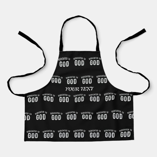 神に捧げカスタマイズ可能な白カッコいい文字 エプロン (正面)
