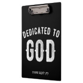 神に捧げカスタマイズ可能な白カッコいい文字 クリップボード (左)