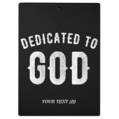 神に捧げカスタマイズ可能な白カッコいい文字 クリップボード (裏面)