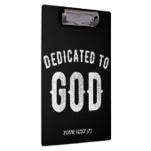 神に捧げカスタマイズ可能な白カッコいい文字 クリップボード (右)