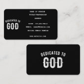 神に捧げカスタマイズ可能な白カッコいい文字 コーリングカード (正面/裏面)