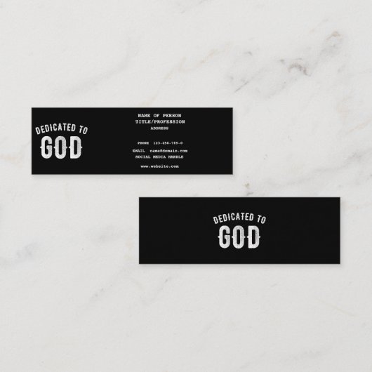 神に捧げカスタマイズ可能な白カッコいい文字 コーリングカード (正面/裏面)