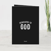 神に捧げカスタマイズ可能な白カッコいい文字 サンキューカード (裏面)