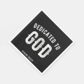 神に捧げカスタマイズ可能な白カッコいい文字 スタンダードランチョンナプキン (角)