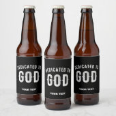 神に捧げカスタマイズ可能な白カッコいい文字 ビールラベル (ボトル)