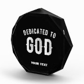 神に捧げカスタマイズ可能な白カッコいい文字 フォトブロック (右)