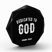 神に捧げカスタマイズ可能な白カッコいい文字 フォトブロック (左)