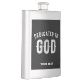 神に捧げカスタマイズ可能な白カッコいい文字 フラスク (右)