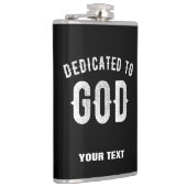 神に捧げカスタマイズ可能な白カッコいい文字 フラスク (右)