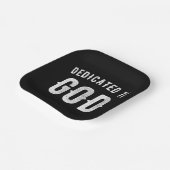 神に捧げカスタマイズ可能な白カッコいい文字 ペーパープレート (傾斜あり)