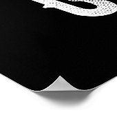 神に捧げカスタマイズ可能な白カッコいい文字 ポスター (角)