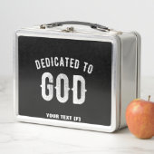 神に捧げカスタマイズ可能な白カッコいい文字 メタルランチボックス (インサイチュ)