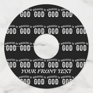 神に捧げカスタマイズ可能な白カッコいい文字 ワイングラスタグ