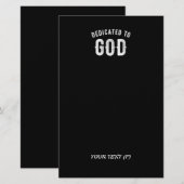 神に捧げカスタマイズ可能な白カッコいい文字 便箋 (正面/裏面)