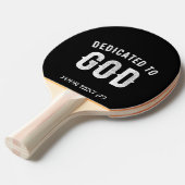 神に捧げカスタマイズ可能な白カッコいい文字 卓球ラケット (正面アングル)