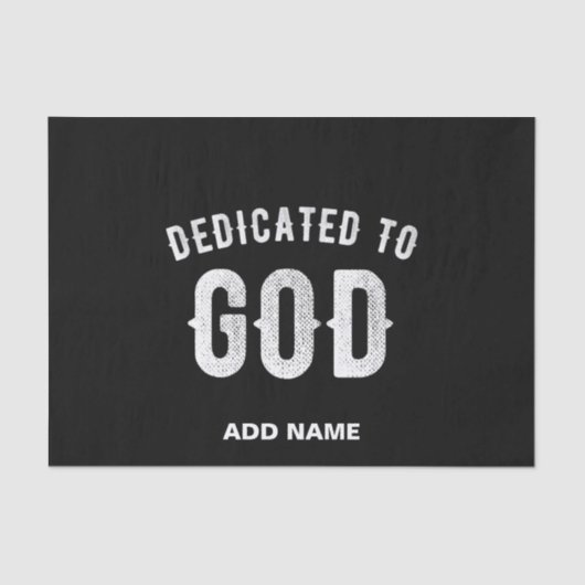 神に捧げカスタマイズ可能な白カッコいい文字 薄葉紙 (正面)