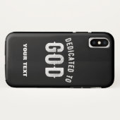 神に捧げカスタマイズ可能な白カッコいい文字 Case-Mate iPhoneケース (裏面(横))
