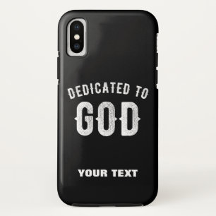 神に捧げカスタマイズ可能な白カッコいい文字 iPhone XSケース
