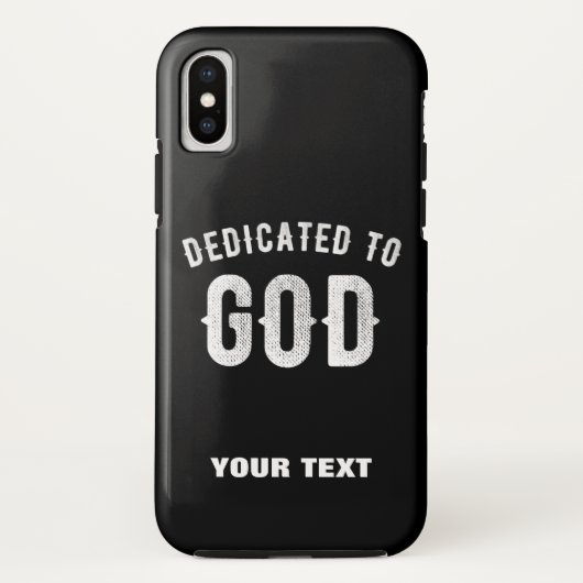 神に捧げカスタマイズ可能な白カッコいい文字 Case-Mate iPhoneケース (裏面)