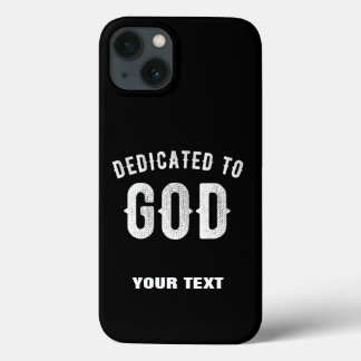 神に捧げカスタマイズ可能な白カッコいい文字 iPhone 13ケース