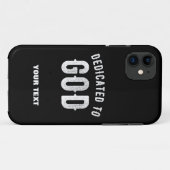 神に捧げカスタマイズ可能な白カッコいい文字 Case-Mate iPhoneケース (裏面(横))