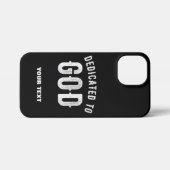 神に捧げカスタマイズ可能な白カッコいい文字 iPhoneケース (裏面横)