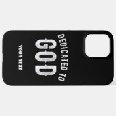 神に捧げカスタマイズ可能な白カッコいい文字 iPhoneケース (裏面横)