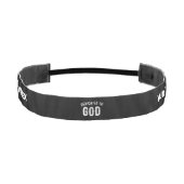 神に捧げカスタマイズ可能な白カッコいい文字ATHL アスレチックヘッドバンド (正面)