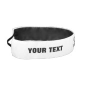 神に捧げカスタマイズ可能な黒カッコいい文字 アスレチックヘッドバンド (左)