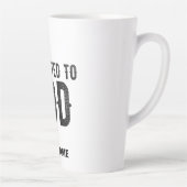 神に捧げカスタマイズ可能な黒カッコいい文字 カフェラテマグ (右)
