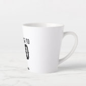神に捧げカスタマイズ可能な黒カッコいい文字 カフェラテマグ (右)