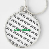 神に捧げカスタマイズ可能な黒カッコいい文字 キーホルダー (正面)