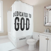 神に捧げカスタマイズ可能な黒カッコいい文字 シャワーカーテン (インサイチュ)