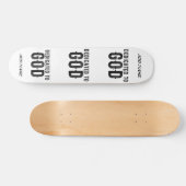 神に捧げカスタマイズ可能な黒カッコいい文字 スケートボード (横)