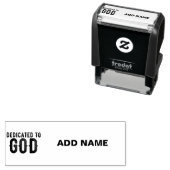 神に捧げカスタマイズ可能な黒カッコいい文字 セルフインキングスタンプ (インサイチュ)