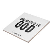 神に捧げカスタマイズ可能な黒カッコいい文字 タイル (側面)