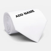 神に捧げカスタマイズ可能な黒カッコいい文字 ネクタイ (ロール)