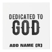 神に捧げカスタマイズ可能な黒カッコいい文字 フォトキューブ (右)