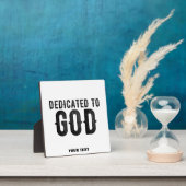 神に捧げカスタマイズ可能な黒カッコいい文字 フォトプラーク (インサイチュ)