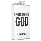 神に捧げカスタマイズ可能な黒カッコいい文字 フラスク (右)