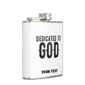 神に捧げカスタマイズ可能な黒カッコいい文字 フラスク (右)