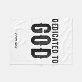 神に捧げカスタマイズ可能な黒カッコいい文字 フリースブランケット (正面(横))