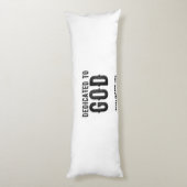 神に捧げカスタマイズ可能な黒カッコいい文字 ボディピロー (裏面 (縦))
