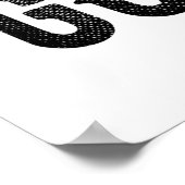 神に捧げカスタマイズ可能な黒カッコいい文字 ポスター (角)